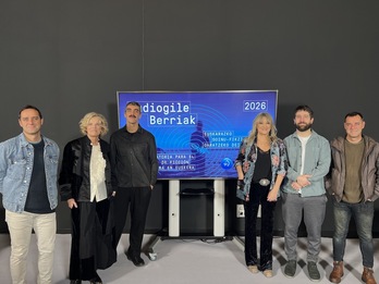 Audiogile Berriak egitasmoaren deialdi berriaren aurkezpena, irudian.