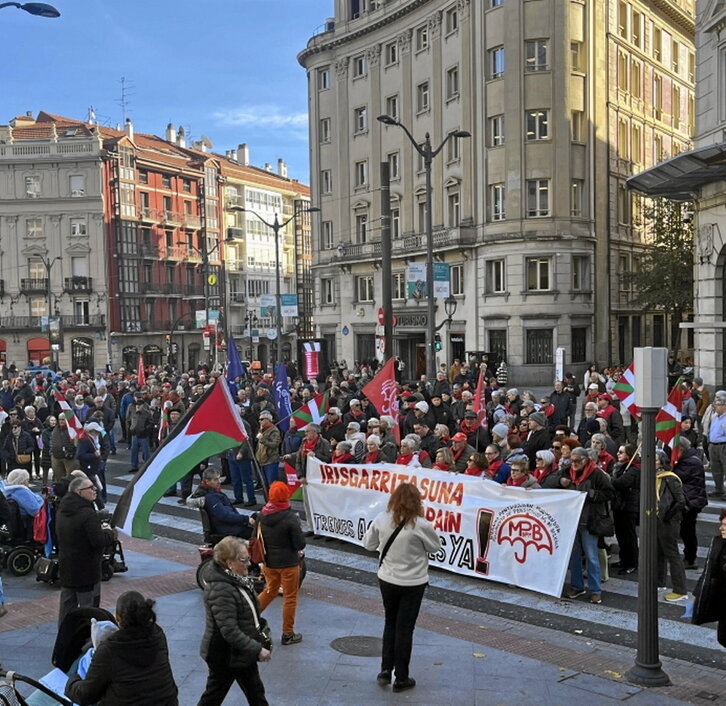 Concentración celebrada en Bilbo.