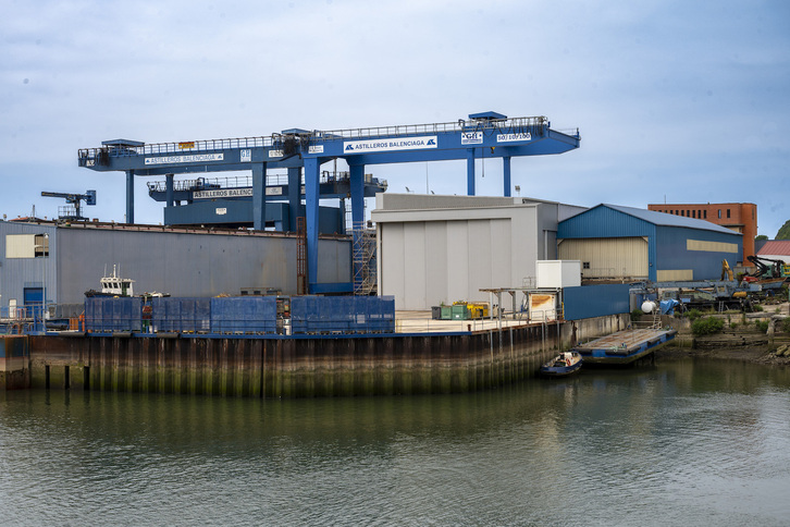 Instalaciones de Astilleros Balenciaga, en Zumaia. 