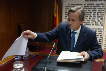 El director general de Obras Públicas e Infraestructuras, Pedro López Vera, en la Comisión del Senado por el «caso Koldo».