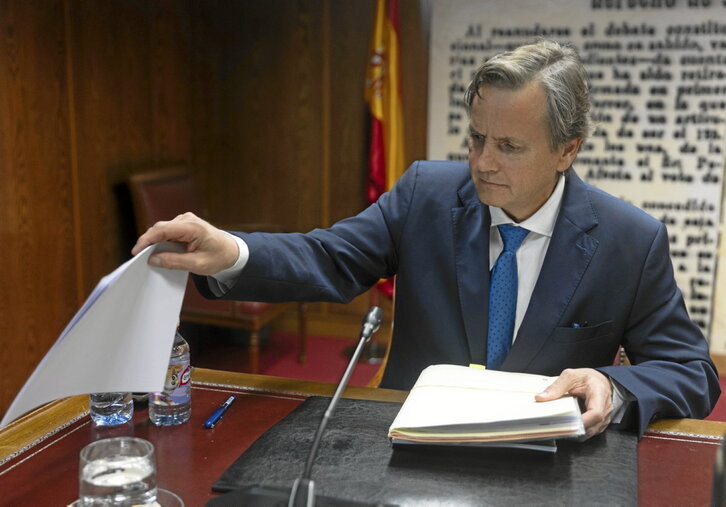 Pedro López Vera, en una reciente comparecencia en el Senado español sobre el denominado «caso Koldo».