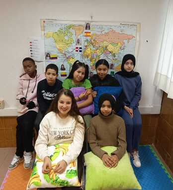 Eibarko Urkizu eskolako Eusle gelako 5 eta 6. mailako ikasleak. 