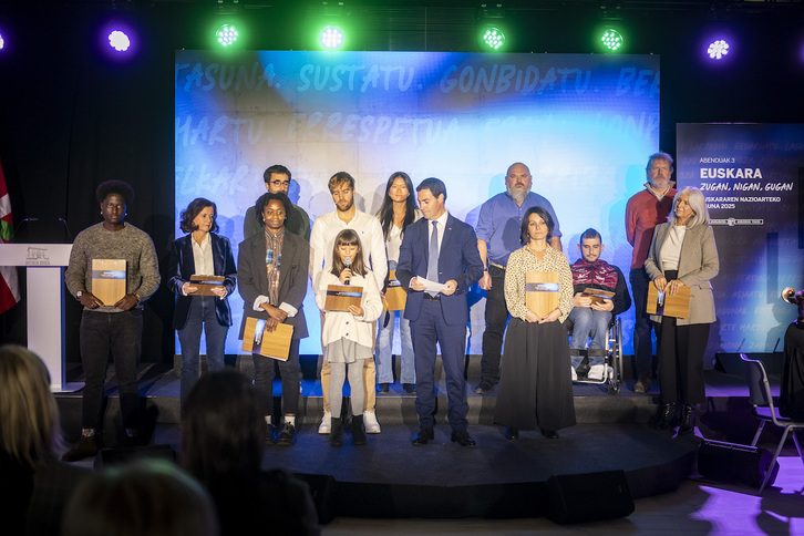 Euskararen Eguneko ekitaldia Ajuria Enean, ‘Euskara zugan, nigan, gugan’ lelopean.