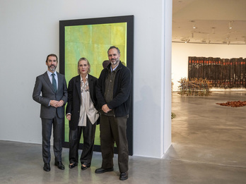 Miren Arzalluz, e la presentación a la prensa de ‘Artes de la Tierra’.