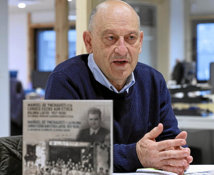 Jon Urutxurtu, «Manuel de Ynchausti eta Lurdes Euzko Aur-Etxea» liburuaren egilea.