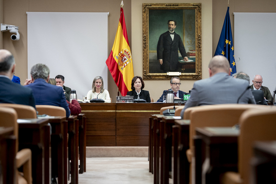 La fiscal Teresa Peramato ante la Comisión de Justicia este jueves.
