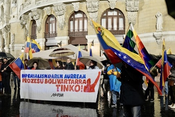 Movilización de Askapena a favor de Venezuela y contra el imperialismo en Bilbo
