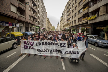 Movilización en Gasteiz contra las agresiones machistas.