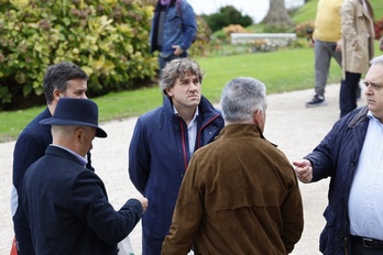 Andueza, en la reciente presentación del libro de las memorias de Jesús Eguiguren.