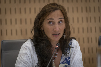 Imagen de archivo de Miren Echeveste, portavoz de Elkarrekin Podemos en las Juntas Generales de Gipuzkoa.