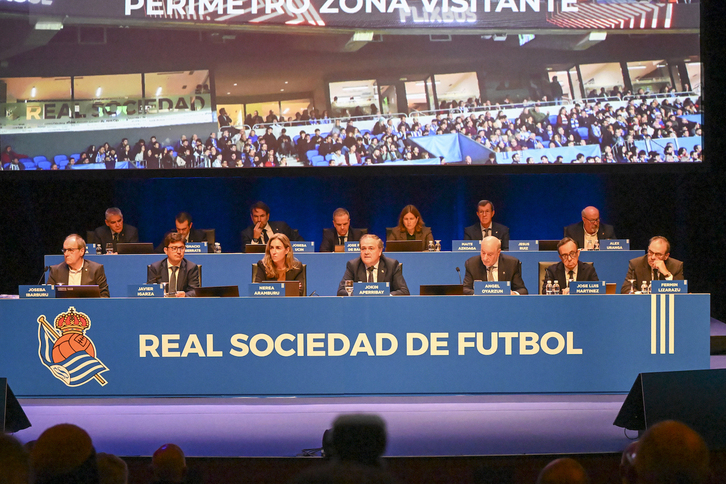 Junta de Accionistas de la Real celebrada hace doce meses en el Kursaal.