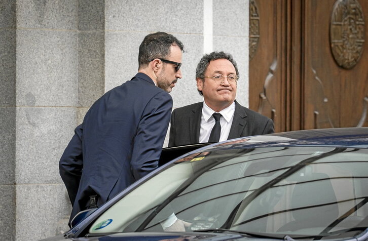 Álvaro García Ortiz a su llegada a una sesión del jucio en el Supremo.