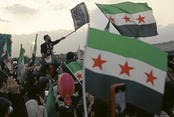 Celebraciones del aniversario de la caída de Bashar Al-Assad, el pasado lunes.