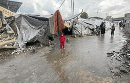 Tiendas de desplazados en Ciudad de Gaza.