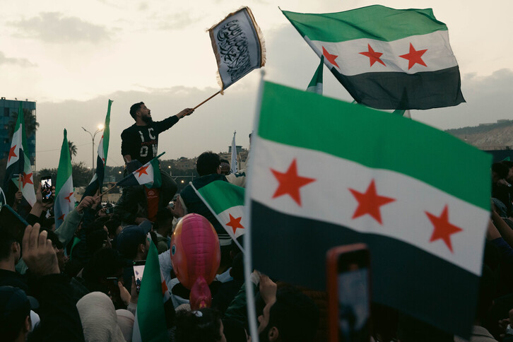  Celebraciones del aniversario de la caída de Bashar Al-Assad, el pasado lunes.