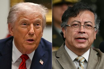 El presidente de EEUU, Donald Trump, y el de Colombia, Gustavo Petro.