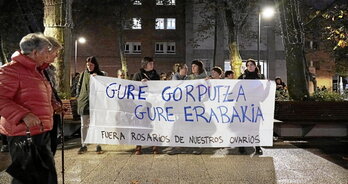 Imagen de archivo de una concentración a favor del derecho al aborto en Gasteiz.