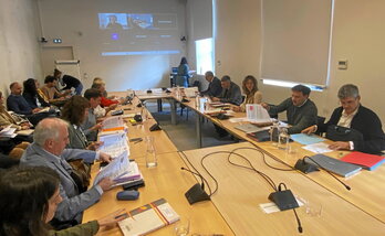 Asamblea General de Euskararen Erakunde Publikoa, celebrada ayer en Baiona.