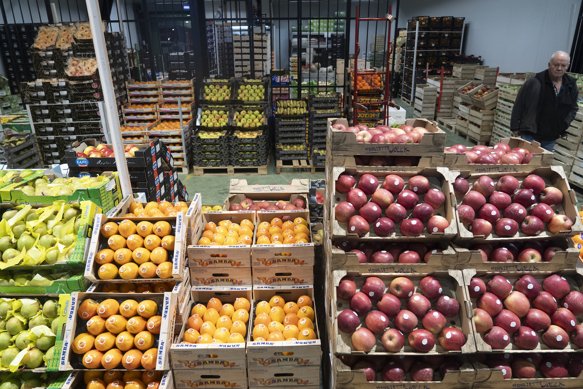 Pabellón de frutas en Mercabilbao. (Monika DEL VALLE | FOKU)