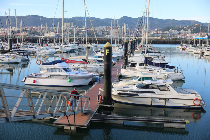 Amarres del puerto deportivo de Getxo.