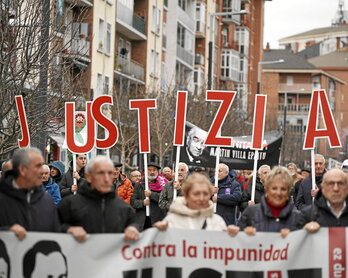 Manifestación celebrada el pasado 3 de marzo en recuerdo de las víctimas.