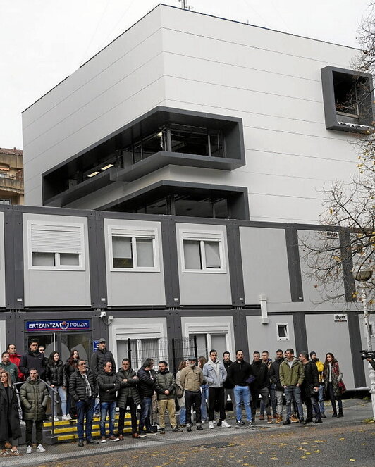 Reciente protesta de ertzainas.
