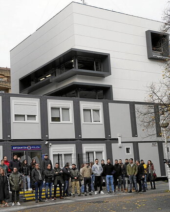 Reciente protesta de ertzainas.