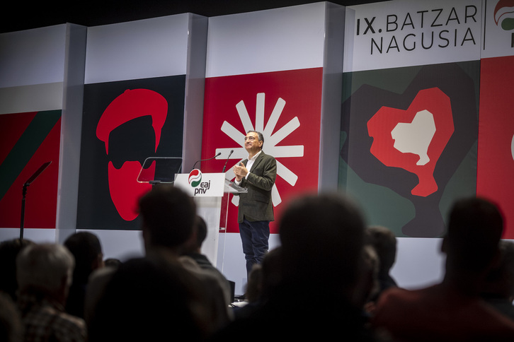 Aitor Esteban, presidente de EBB, en la IX Asamblea General.
