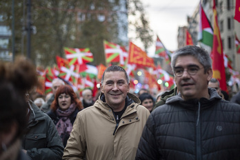 Arnaldo Otegi, en la manifestación de EH Bildu del pasado 22 de noviembre en Bilbo.