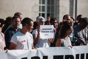 Uztailaren 7an Euskal Konfederazioak Baionan eginiko elgarretaratzea. (Artxiboko irudia)