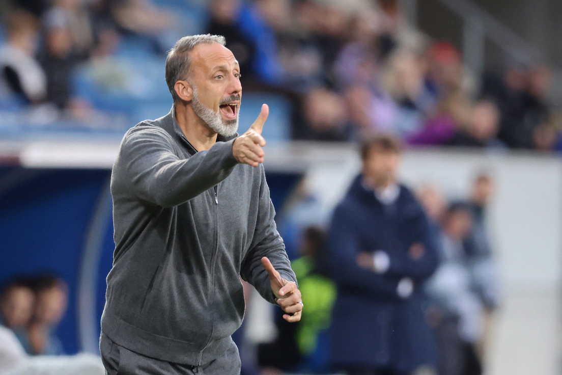 Pellegrino Matarazzo, en un partido europeo con el Hoffenheim.