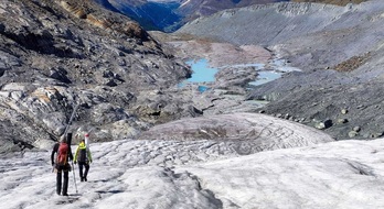 Glaciar de Findelen, en el macizo de Monte Rosa, en los Alpes suizos.
