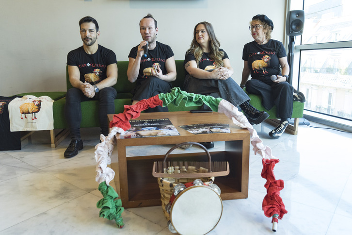 El equipo del musical, en la presentación.