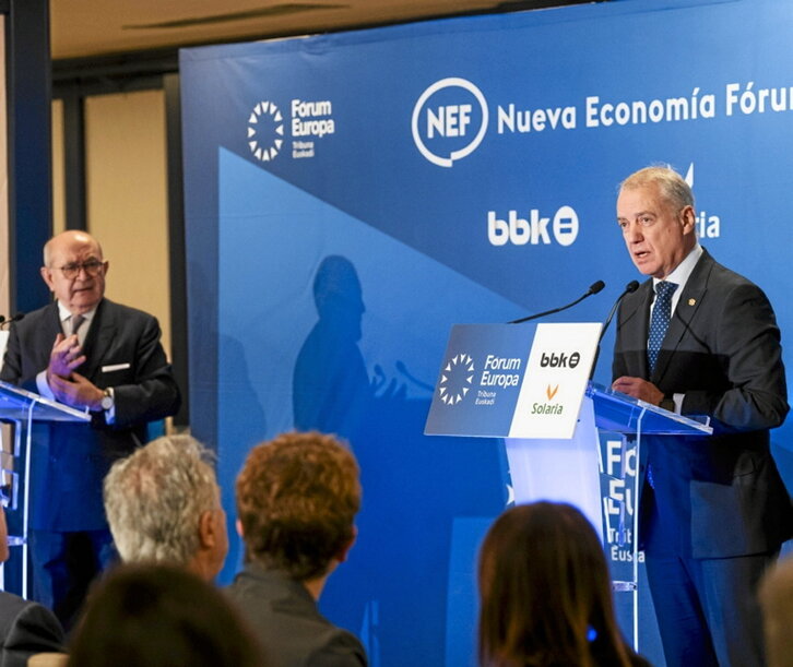 Iñigo Urkullu, en su conferencia