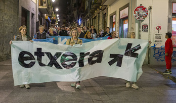 Movilización de Etxerat el último viernes de octubre en Hernani.