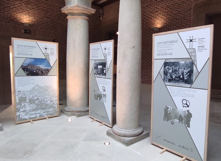 Imagen de la exposición sobre las romerías a Montejurra que alberga el Museo del Carlismo de Lizarra.