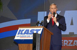 El presidente electo de Chile, José Antonio Kast, durante un acto de la campaña electoral.