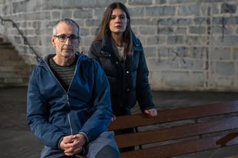 Gorka García y Olatz Iglesias, en la entrevista.