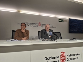 El director general de Agricultura y Ganadería, Ignacio Gil, y el consejero del ramo, Jose Mari Aierdi.