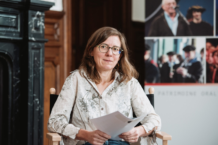 Katixa Dolhare-Zaldunbide, 'Mediabask'ek eginiko elkarrizketan. (Artxiboko irudia)