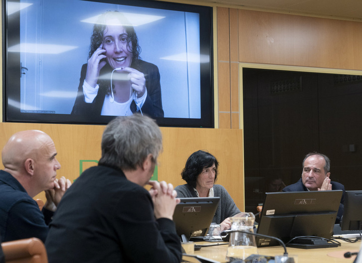 Anaïs Franquesa Griso, directora de Irídia, intervino por videoconferencia y Agus Hernán, de forma presencial.