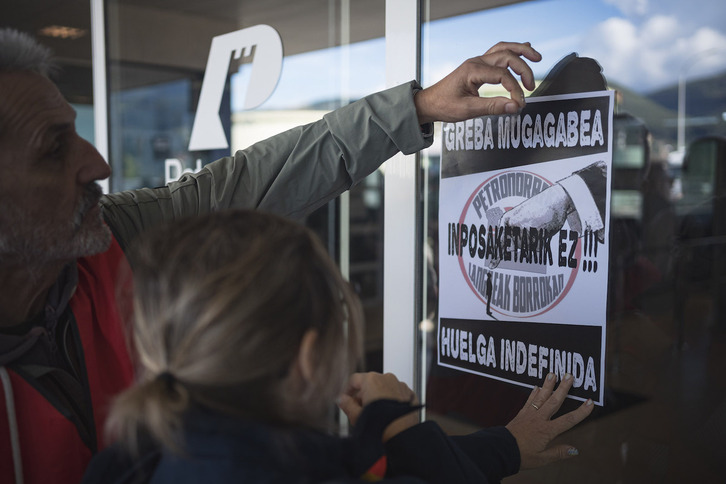 Imagen del día en el que anunciaron la convocatoria de huelga.