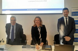 Rueda de prensa de Confebask en Bilbo.