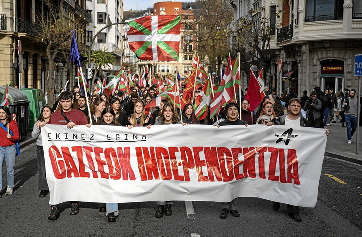 Ernaik atzo Bilbon egindako manifestazioaren argazkia.