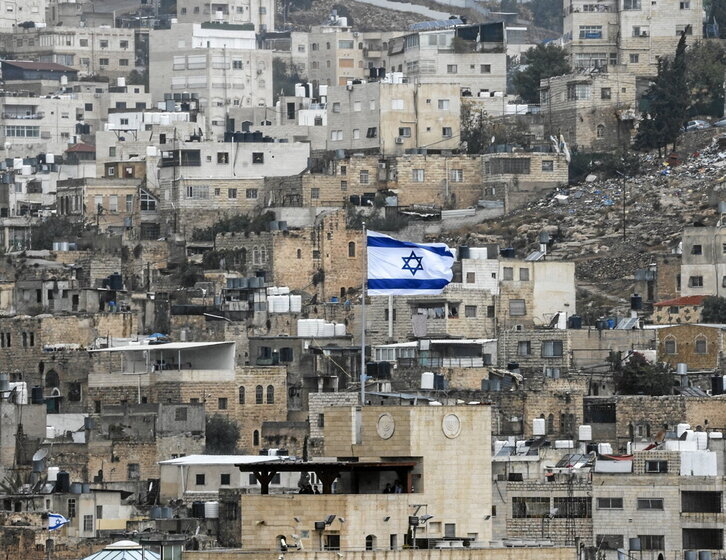 Imagen de un asentamiento israelí en Hebron, en la Cisjordania ocupada.