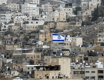 Imagen de un asentamiento israelí en Hebron, en la Cisjordania ocupada.