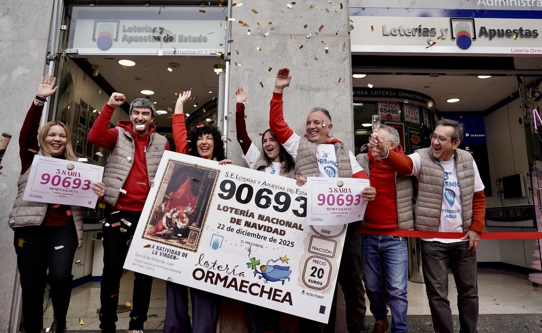 En esta administración de Bilbo han repartido parte del tercer premio.