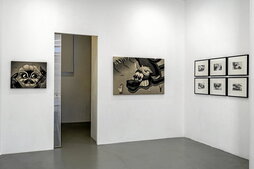 Vista general de «Abanto», primera muestra individual de Fernando Tinoco, que se puede visitar en la galería bilbaina SC Gallery hasta el próximo 30 de enero.