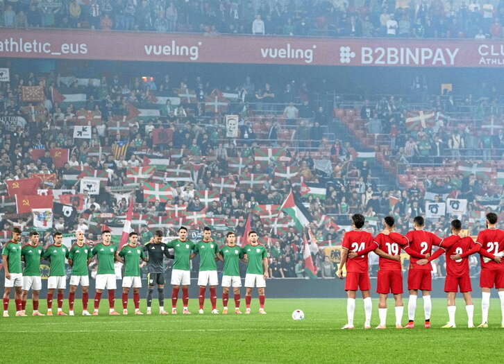 51.396 lagun elkartu ziren San Mamesen palestinar herriarekiko elkartasun hitzordu historikoan. Hurrengo orrialdean, Espainiako Vueltan egindako protestak, urriaren 15eko lanuztea eta Donostian egindako hilotzen irudikapena.