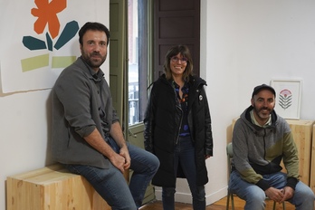 Karlos Jimenez, Erkuden de Andres eta Jon Bujanda, Irauli ekimenaren bultzatzaile nagusiak.